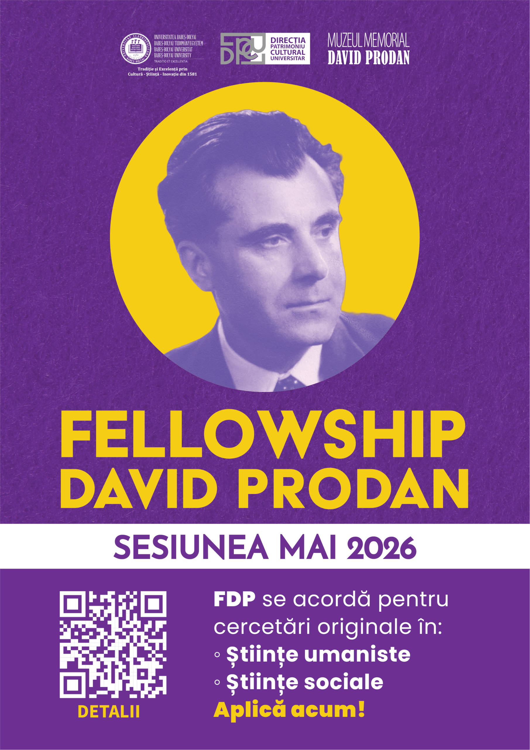 Fellowship David Prodan – Sesiunea mai 2026 / The David Prodan Fellowship – May 2026 Session