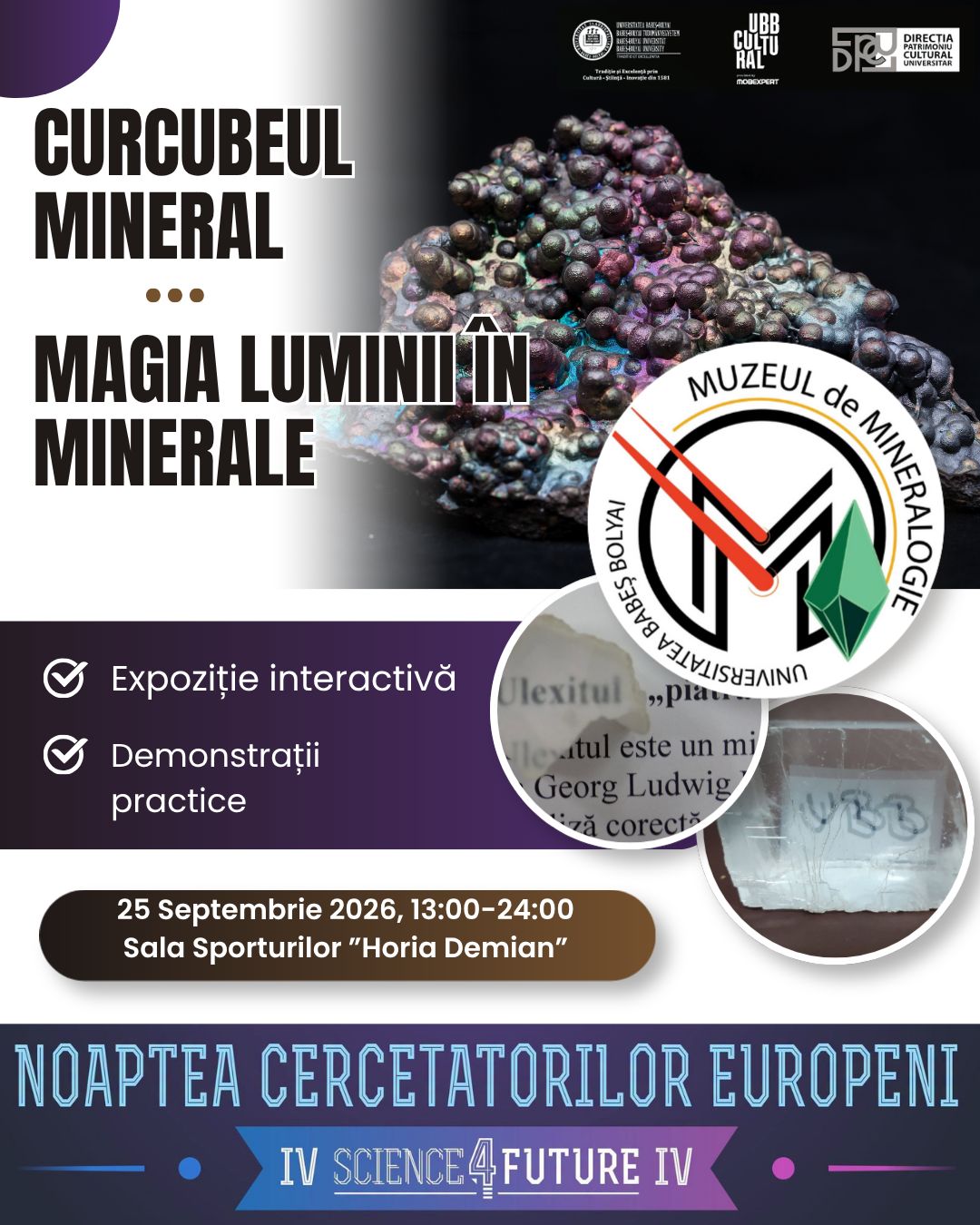 Muzeul de Mineralogie la Noaptea Cercetătorilor Europeni 2026